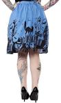Sourpuss Blue Haunted House Skirt