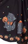 Sourpuss Black Feline Spooky Sweets Skirt