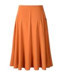 1940s 1950s A-line Knee Length Orange Skirt