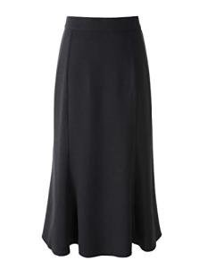 Vintage 1930s-40s Black Mermaid Pencil Midi Skirt