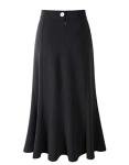 Vintage 1930s-40s Black Mermaid Pencil Midi Skirt
