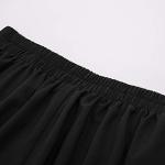 Black Vintage Flared A-Line Skirt with Buttons