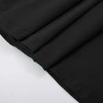 Black Vintage Flared A-Line Skirt with Buttons