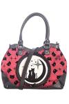 Lost Queen Gothic Burgundy Handbag with Lunar Design