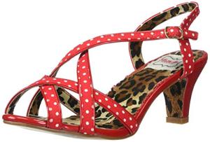 Bettie Page Gracie Red Women's Sandal, Size 7