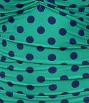 1950s Esther Williams Green & Navy Polka Dot Swimsuit