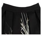 Floral Print Vintage Pleated Midi Skirt with Pockets