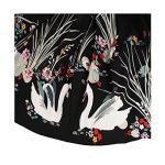 Floral Print Vintage Pleated Midi Skirt with Pockets