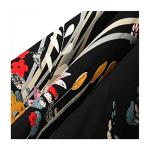 Floral Print Vintage Pleated Midi Skirt with Pockets