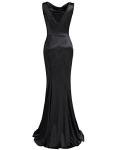 MUXXN Women's Black Sleeveless Maxi Evening Dress