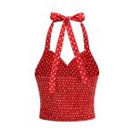 1950s Polka Dot Vintage Halter Top for Women