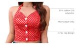 1950s Polka Dot Vintage Halter Top for Women