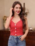 1950s Polka Dot Vintage Halter Top for Women