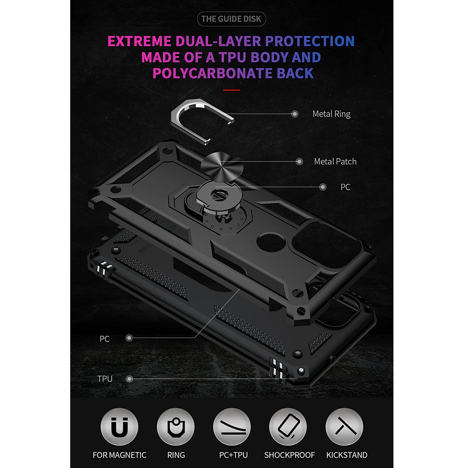 Moto G Pure/G Power Case with Screen Protector