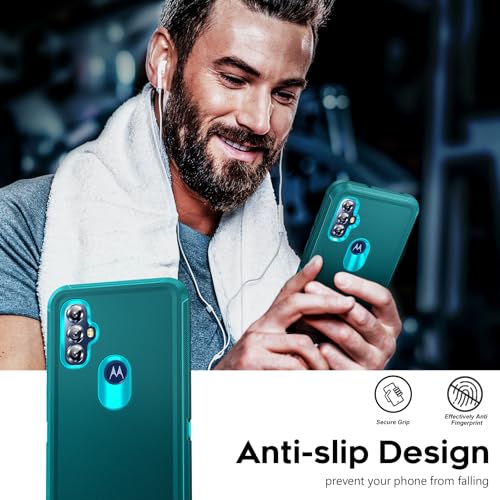 LeYi Heavy Duty Case with Screen Protectors for Moto G Play 2023