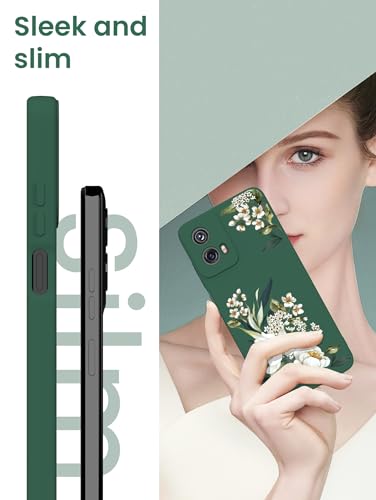 Motorola G 5G 2024 Liquid Silicone Case, Midnight Green