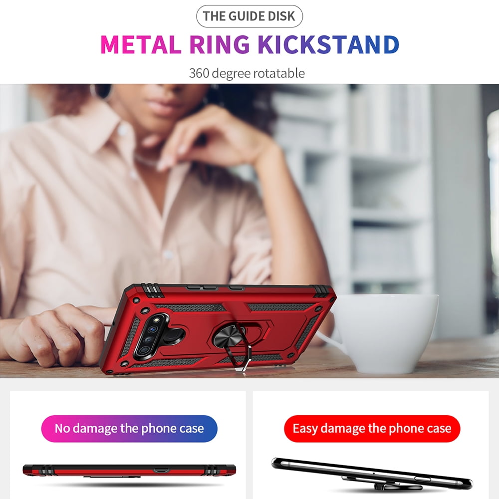 LG Stylo 6 Shockproof Ring Holder Case