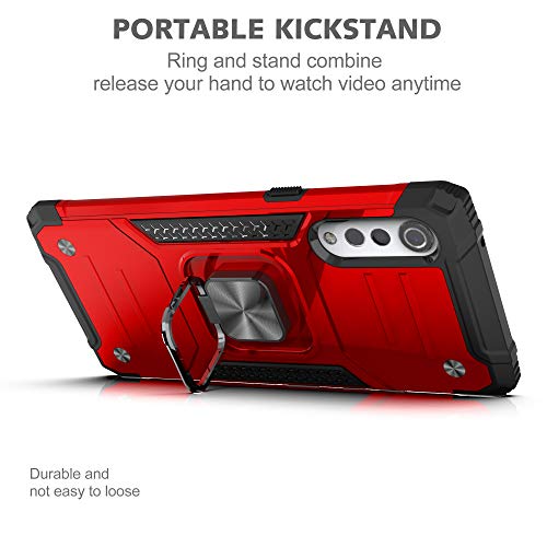 LG Velvet 5G Armor Case with Kickstand & Protector