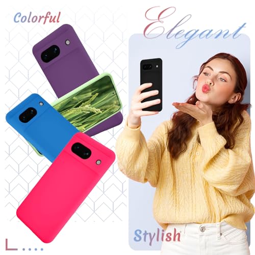 YENAPOON Google Pixel 8a Silicone Case with Protector