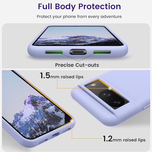 OTOFLY Slim Silicone Case for Google Pixel 8 (Light Purple)