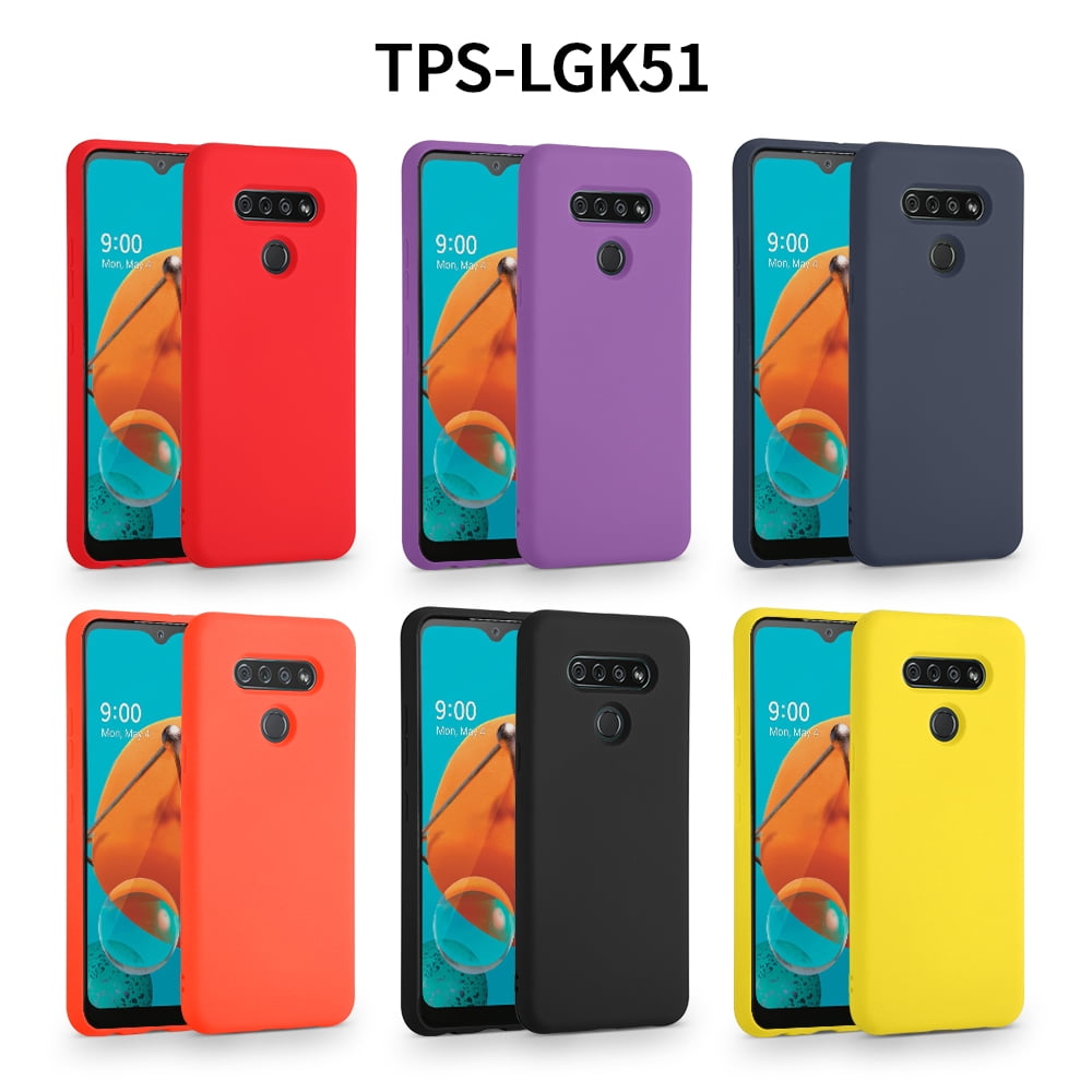 LG K51 Slim Impact-Resistant Black Phone Case