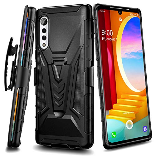 LG Velvet Case with Kickstand and Belt Clip