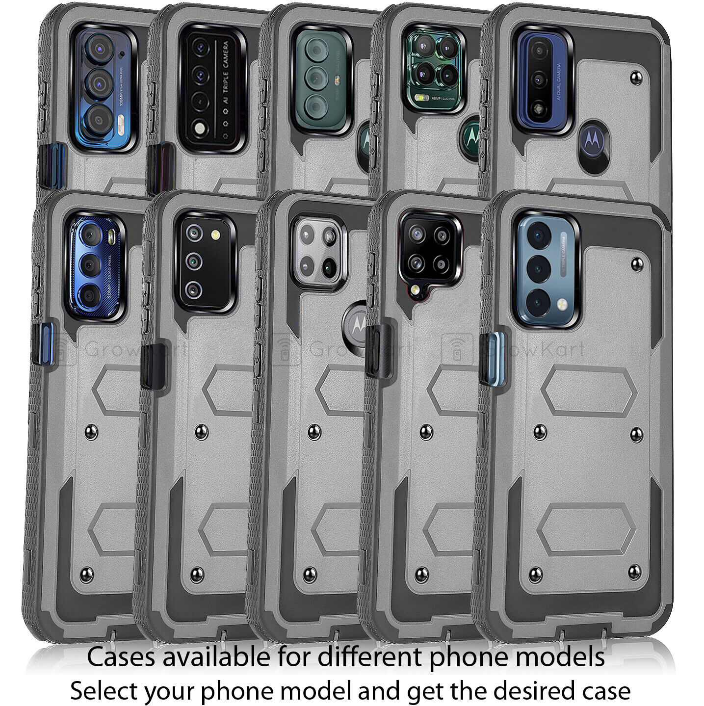 Rugged Phone Case with Holster and Screen Protector