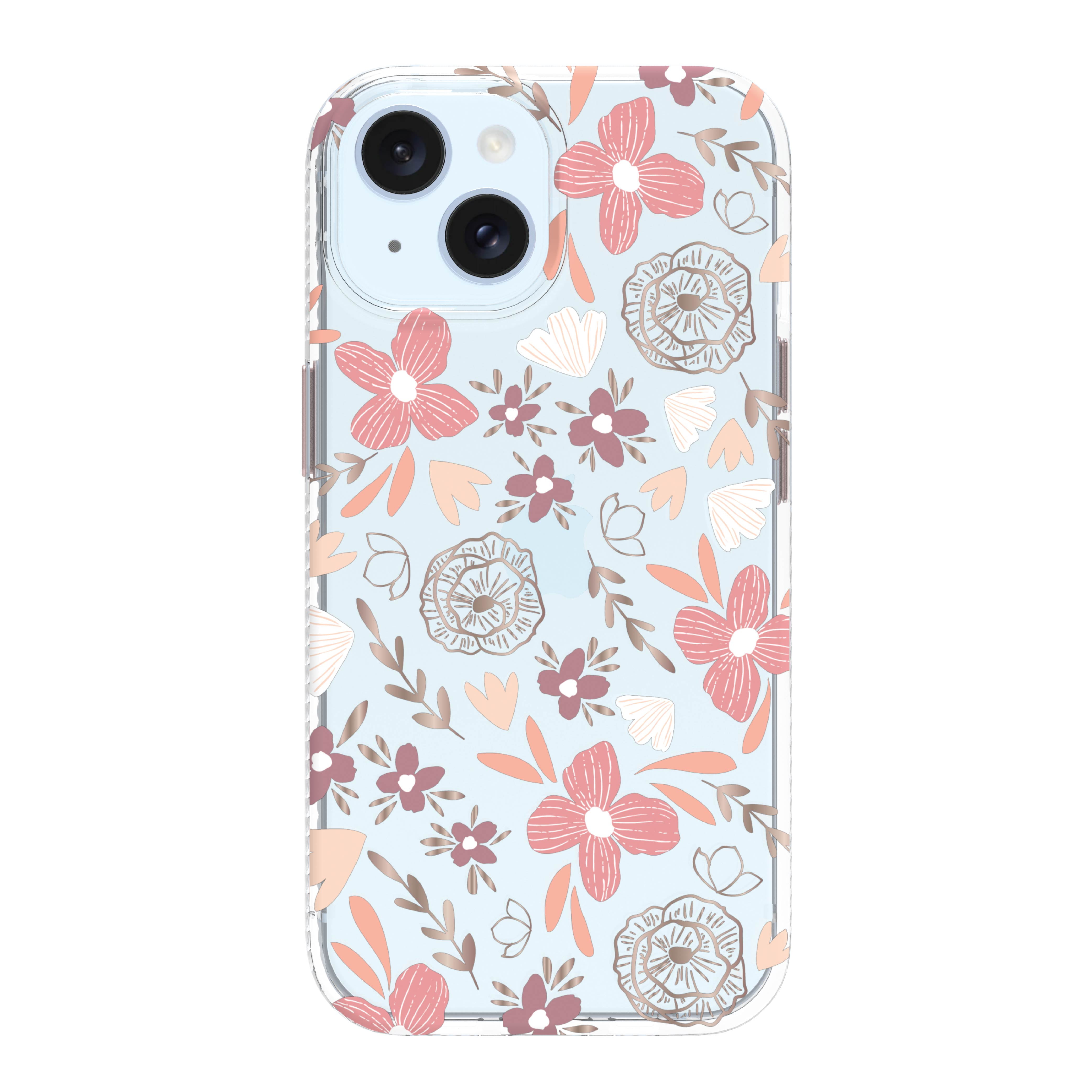 Tropical Blush Floral Case for iPhone 15/14/13