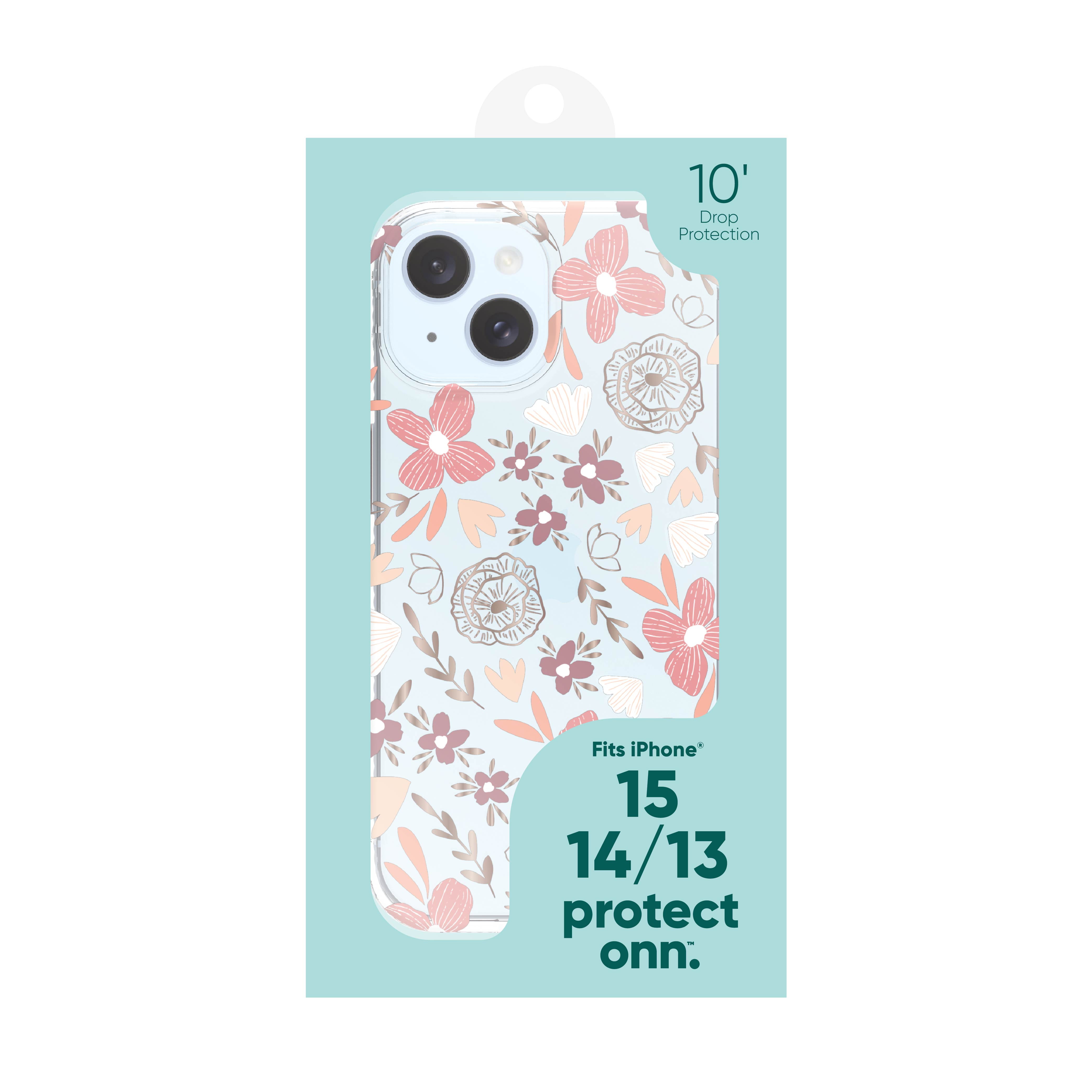 Tropical Blush Floral Case for iPhone 15/14/13