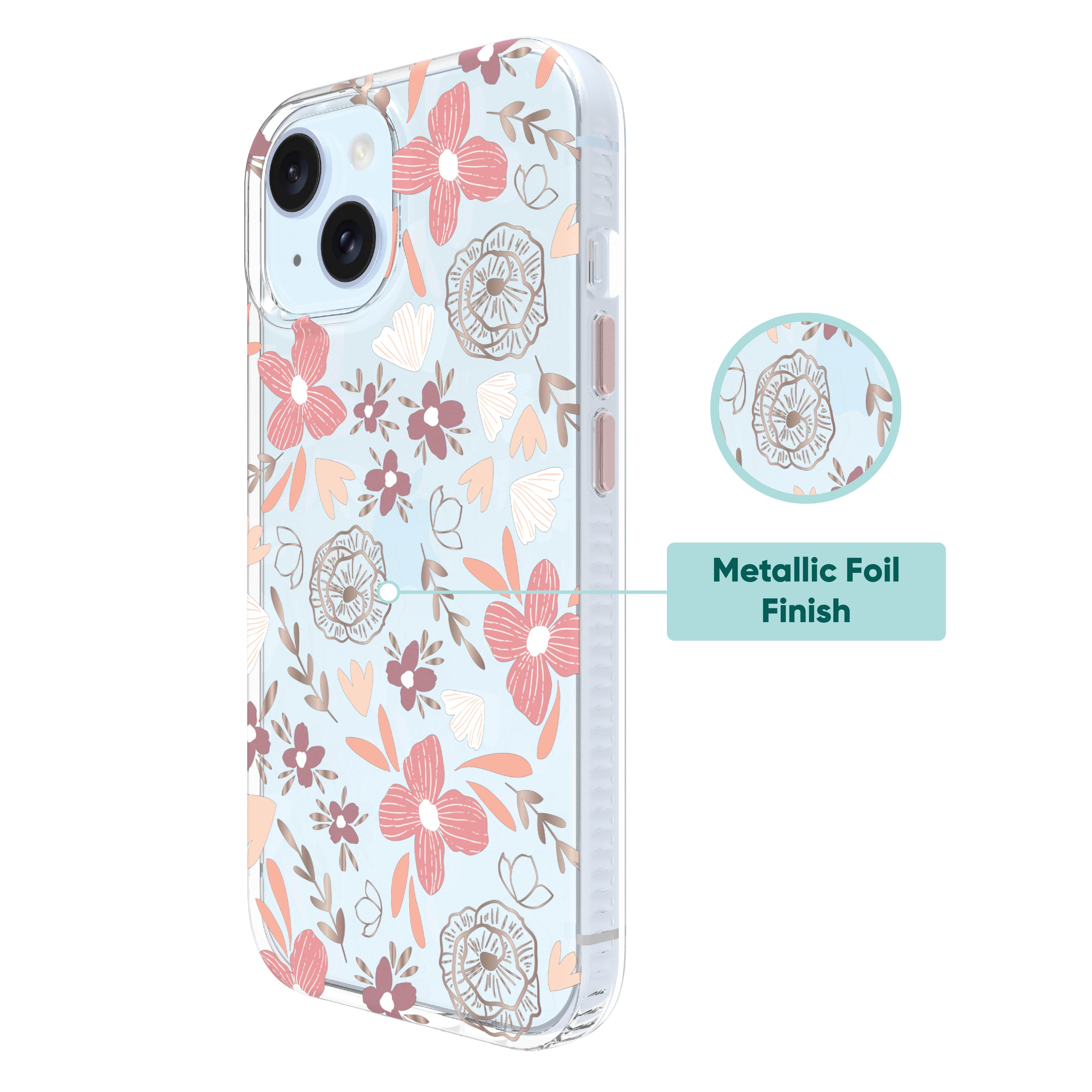 Tropical Blush Floral Case for iPhone 15/14/13