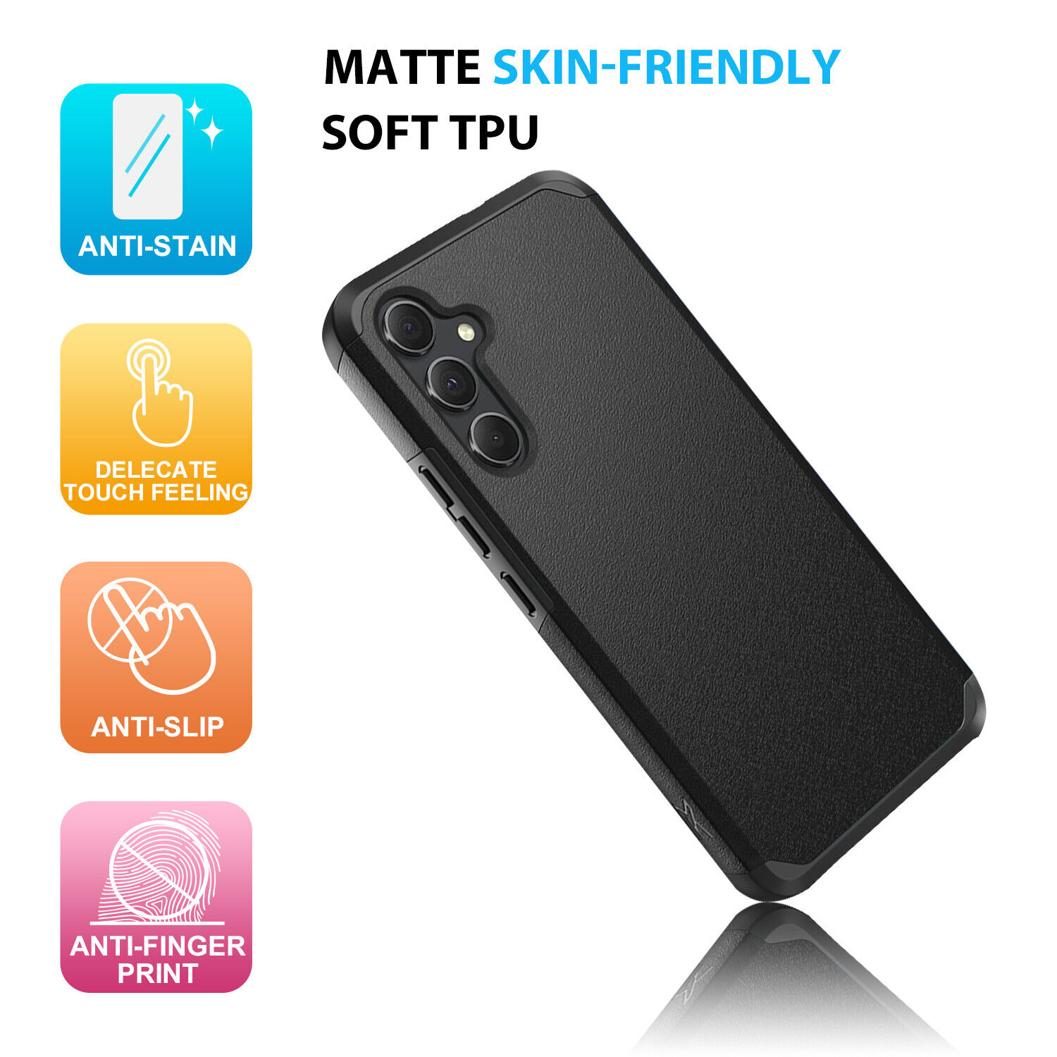 Samsung Galaxy A15 A35 5G Case with Glass