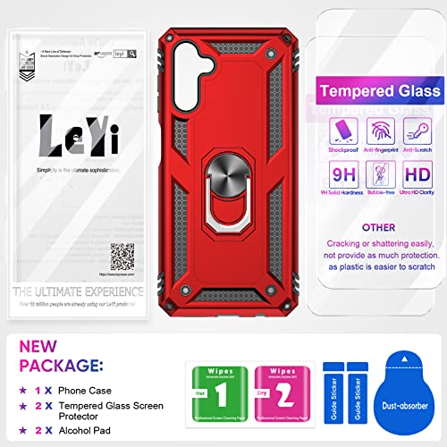 LeYi Galaxy A13 Heavy Duty Case with Screen Protectors