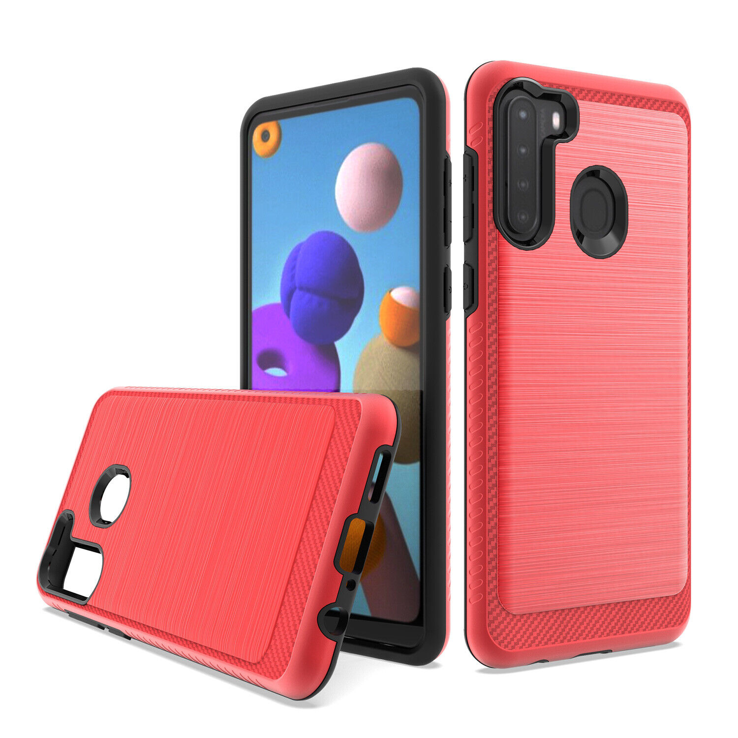 Samsung Galaxy A21 Slim Shockproof Case & Glass