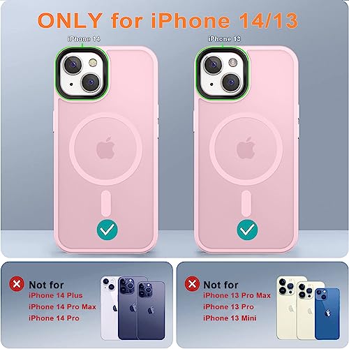 Pink Slim Magnetic iPhone 14/13 Case, Matte Finish