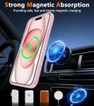 FNTCASE for iPhone 15 Case: for iPhone 14 Case & iPhone 13 Case [Compatible with Magsafe] Translucent Matte Magnetic Phone Cover - Military Grade Drop Protection Shockproof Protective Cases - Pink