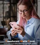 FNTCASE for iPhone 15 Case: for iPhone 14 Case & iPhone 13 Case [Compatible with Magsafe] Translucent Matte Magnetic Phone Cover - Military Grade Drop Protection Shockproof Protective Cases - Pink