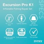 Intex Excursion Pro K1 Inflatable Kayak Set