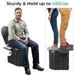 Portable Camping Toilet with Lid and Paper Holder