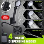 Portable Camping Shower with Rechargeable 6000mAh Battery