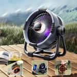 Rechargeable Camping Fan Light with Power Bank