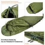 Multi-Layered Army Sleeping Bag System with Bivy