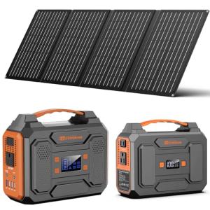 300W Portable Solar Generator with 40W Foldable Panel