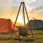 Ultra Light Aluminum Camping Pot Grill Tripod