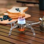 Portable Gas Stove with Piezo Ignition for Camping