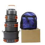 Compact Camping Pots and Pans Set with Bag