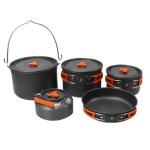 Compact Camping Pots and Pans Set with Bag