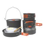 Compact Camping Pots and Pans Set with Bag