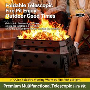 Lightweight Folding Campfire Grill for Outdoor Adventures