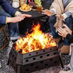 Lightweight Folding Campfire Grill for Outdoor Adventures