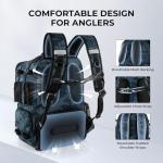 KastKing Blue Camo Fishing Tackle Backpack 50L